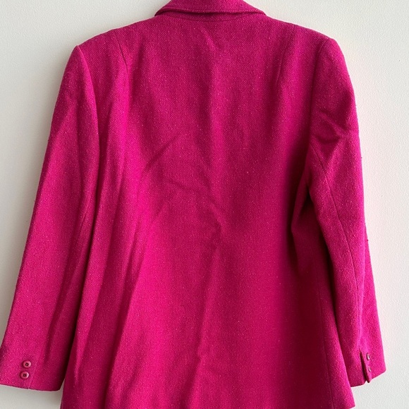 Pendleton Women's Fuchsia Wool Blazer, Bright Pink Jacket, Size Large - Picture 15 of 16